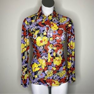 Vintage Elles Belles Blouse S Button Up
